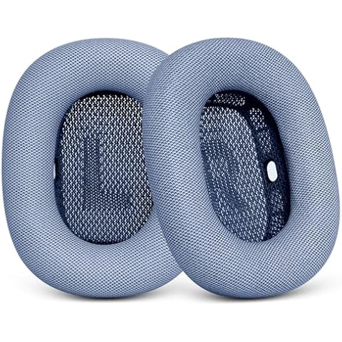 Replacement Ear Cushions for AirPods Max - Upgraded Ear Cups for Apple Headphones - GVOEARS Earpad Cover with Silicone Gel Memory Foam (Blue) Cover