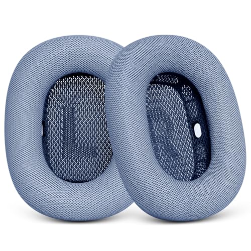 Replacement Ear Cushions for AirPods Max - Upgraded Ear Cups for Apple Headphones - GVOEARS Earpad Cover with Silicone Gel Memory Foam (Blue)