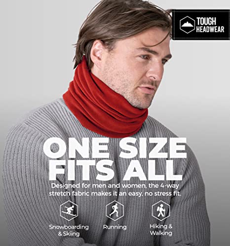 Tough Headwear Neck Warmer - Winter Fleece Neck Gaiter & Ski Tube Scarf For Men & Women -Cold Weather Face Cover For Outdoors #TOP6