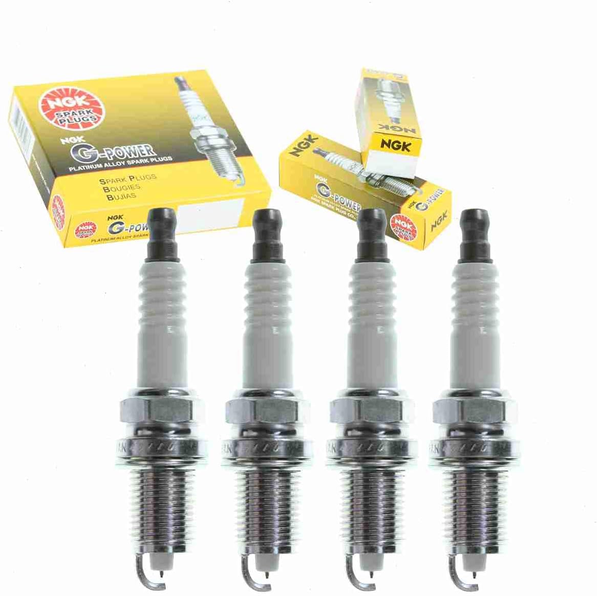 4 pc NGK G-Power Spark Plugs compatible with Honda Civic 1.7L L4 2001-2005