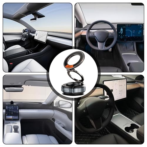 Support téléphone voiture magnétique pliable universel et compact pour grille d'aération