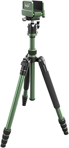 Miniatura 9 de HUNTPAL Trípode de Caza Bastón de Tiro Soporte para Rifle y Arma con Columna Central de Ajuste de Altura y Pata Desmontable, Soporte de Tiro