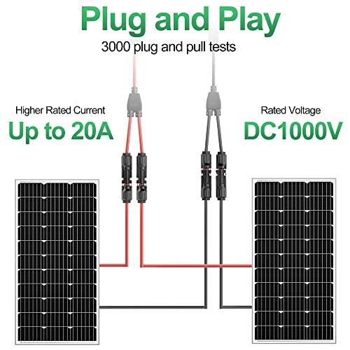 OYMSAE Solar Connectors Y Branch Parallel Adapter Cable Solar Cable