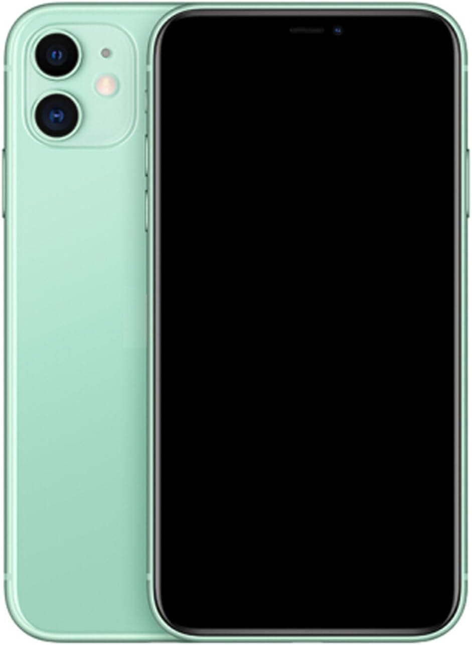 Non-Working Fake Phone, Realistic Feel, No-Logo Dummy Replica Compatible with iPhone 11 (Green, Black Screen)