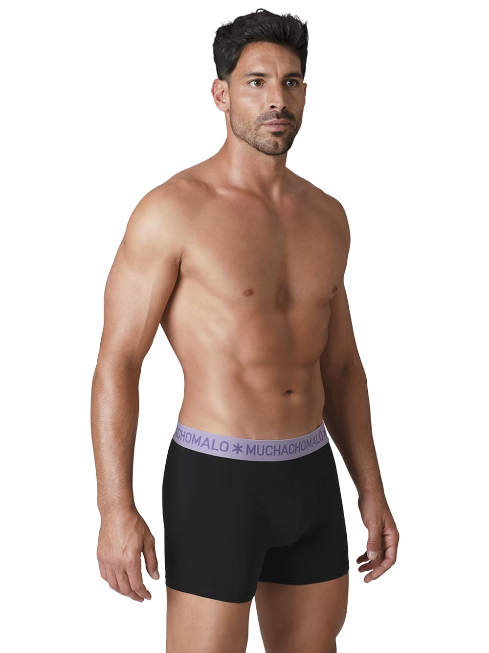 Muchachomalo Uomo Boxer 10-Pack, Tinta Unita, Cotone, Fascia Elastica