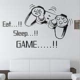 TraveT EAT SLEEP GAME Wall Quote Sticker Window Decal Sticker Home Decor