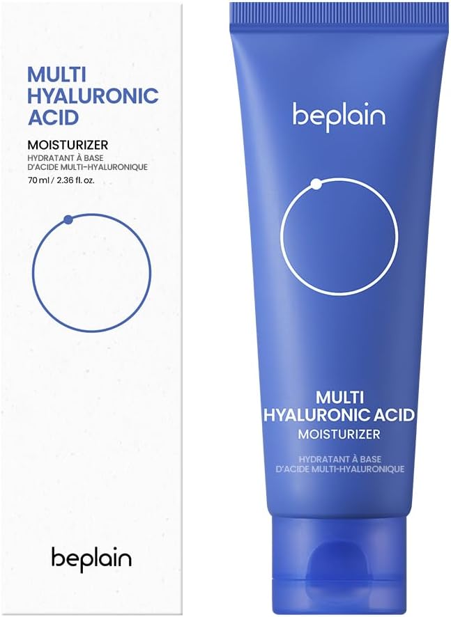 beplainMulti-Hyaluronic Acid Face moisturizer | Daily Moisturizer Face Cream with Triple Hyaluronic Acid and Photoceramide for All Skin Types | Fragrance Free | Korean Skincare (2.36 fl oz, 70 ml)