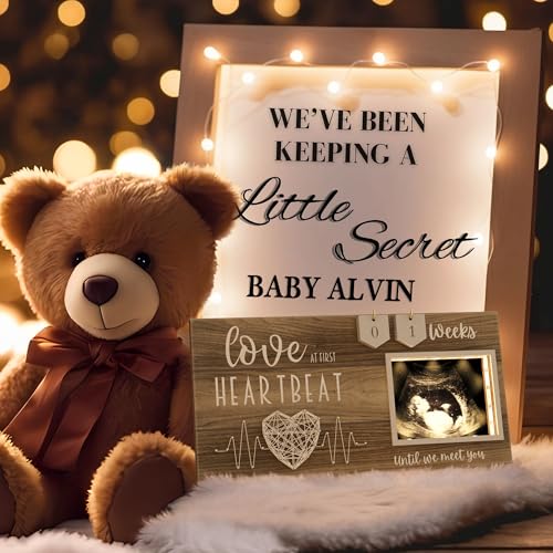 LED-Illuminated-Baby-Sonogram-Picture-Frame-Countdown-Weeks-Feature-4×3-Ultrasound-Photo-for-Pregnancy-Announcements-Gender-Reveal-Baby-Shower-New-Mom-Gifts-Keepsake-for-Expecting-Parents LED Illuminated Baby Sonogram Picture Frame Countdown Weeks Feature 4×3 Ultrasound Photo for Pregnancy Announcements Gender Reveal Baby Shower New Mom Gifts Keepsake for Expecting Parents