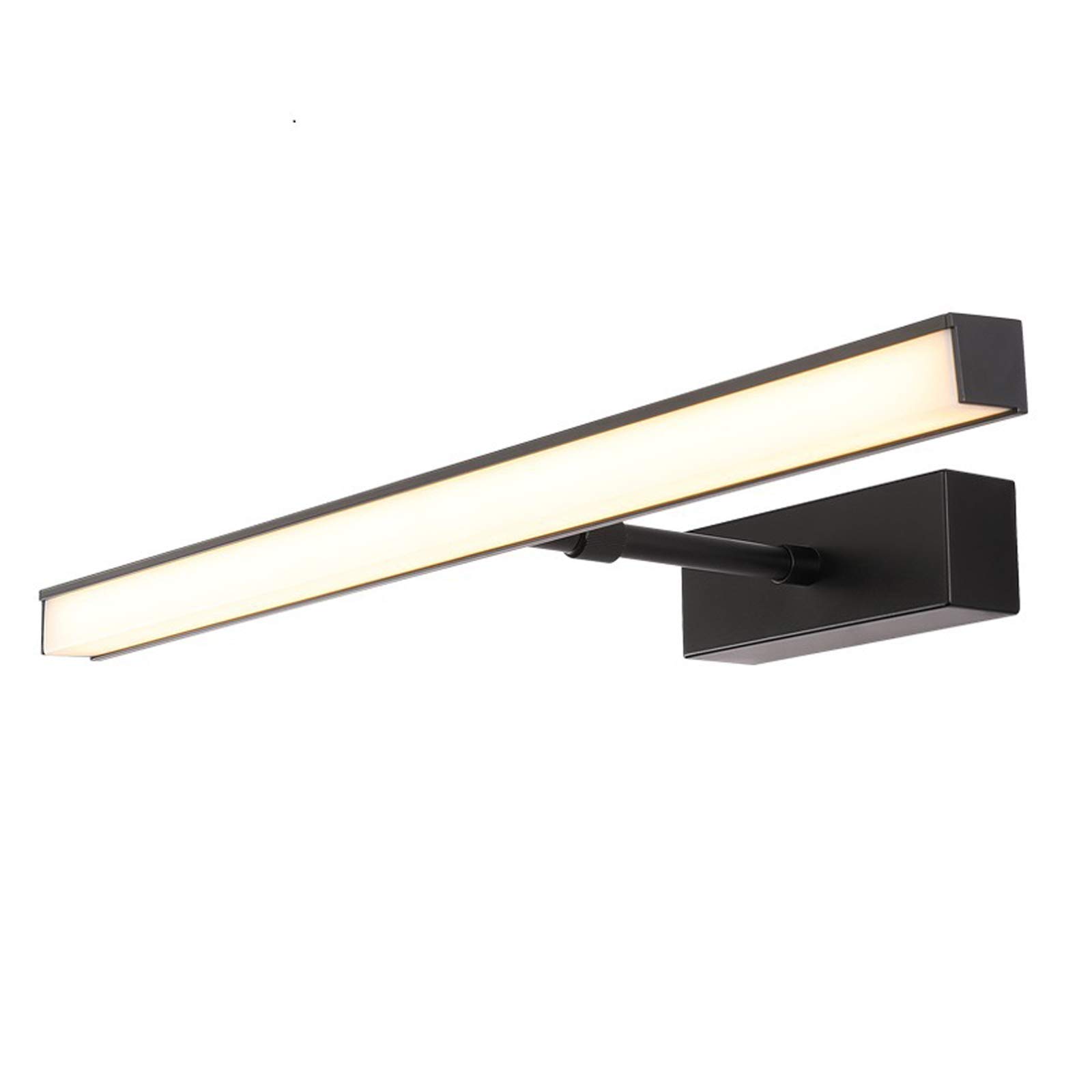 HYSJDMNC Black Bathroom Mirror Lights Modern Wall Sconce Mirror Front Light with Adjustable Lamp Head 4000K Neutral White LED Picture Light for Bedroom Hotel Restaurant 40 cm 7W Interesting