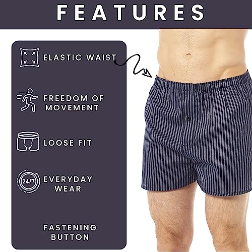 Bóxers tejidos Sock Stack MB01 en paquete de 6 calzoncillos sueltos de algodón para hombre 4