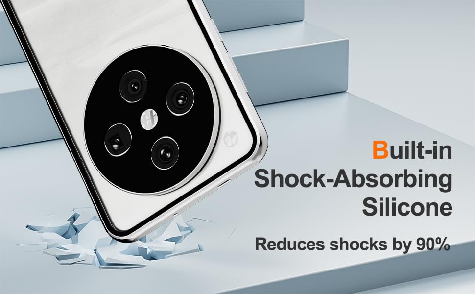 JNERBUYI Coque Pour Oppo Find X8 Pro Étui Avec Anneau 360°and Cache Objectif, Housse Protection Avec Support Magnétique, Coque Bumper Antichoc. Vert