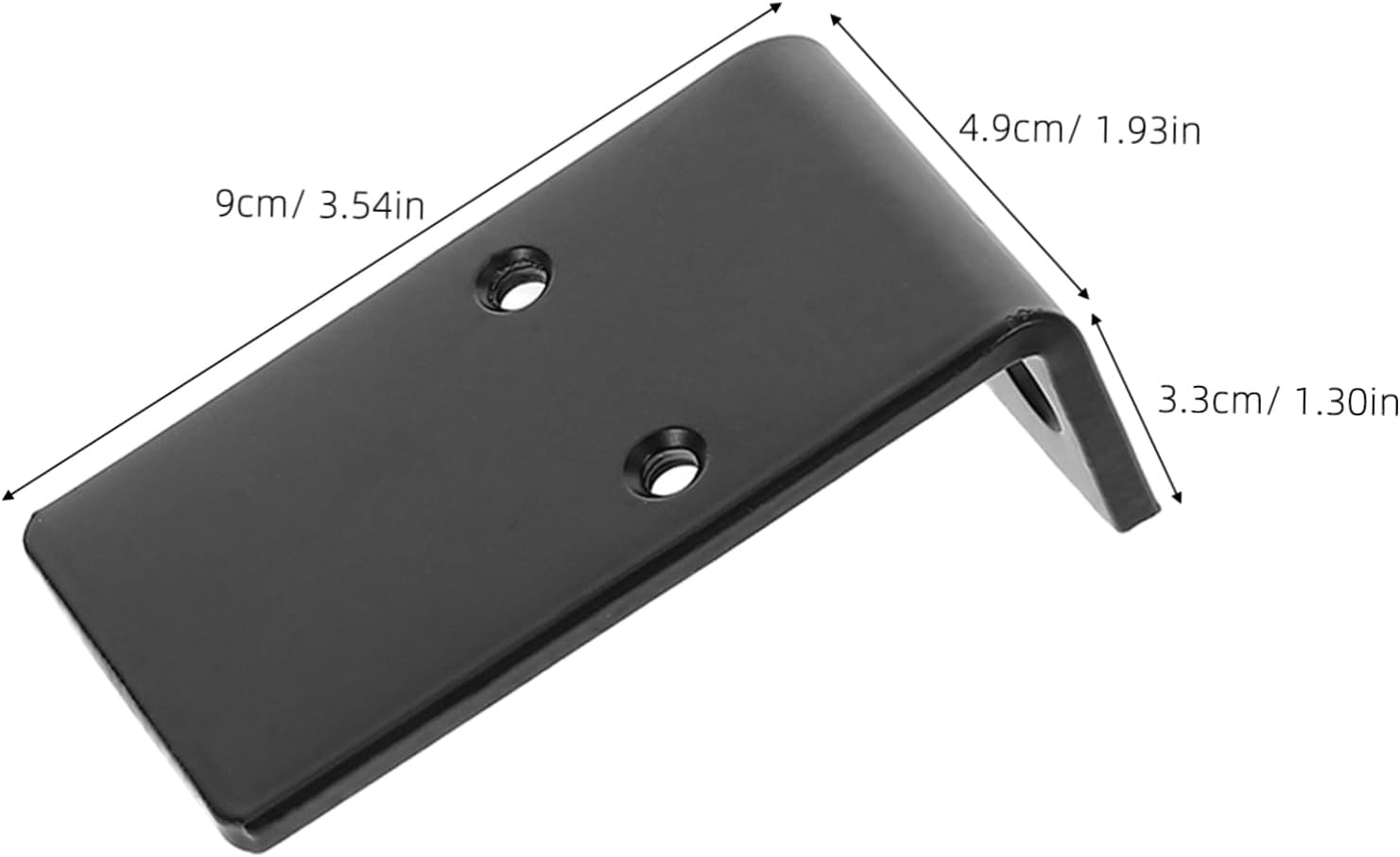 4pcs Heavy Duty Shaped Shelf Brackets Black Floating Shelf Mounting Hardware for Easy Installation Thickened Material for Strong Support for Living Room Kitchen