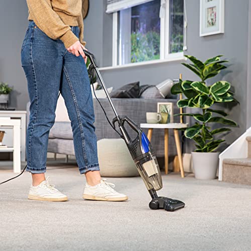 Russell Hobbs RHSV1001 Corded Upright Stick Vacuum Bagless 2 in 1 White and Blue 600W 0.5 L Dust Capacity, 5 metre Cord for Carpets & Hard Floors with Crevice & Brush Tool with 2 Year Guarantee - Image 6