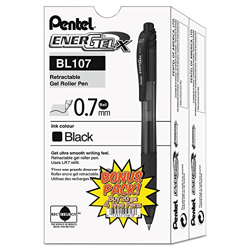 Pentel EnerGel-X Bolígrafos retráctiles de gel miniatura 1