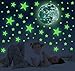 Adesivi da Parete Fluorescenti, 556 pezzi Stickers di Luna Stelle e Punti, Autoadesivo Luminoso Decorazione per Soggiorno Cameretta dei Bambini
