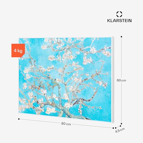 Klarstein Infrarotheizung mit Thermostat, 500W Elektroheizung, Smart Home Bild- Infrarotheizung zur Wandmontage, IR mit IoT/ WiFi App- Control, Feuchtraum Flach- Heizkörper, CO2- Freie Wand Heizung-7