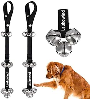 Laukowind 2 PACK Dog Doorbell for Potty Training Puppy - Laukowind Doggie Doorbell with Extra Loud Bells for Housetraining Potty Training and Communicate Alarm Door Bell for Dogs and Cats,Adjustable Dog Bell
