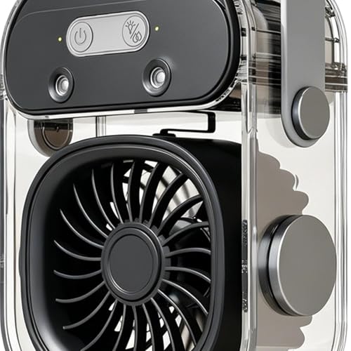 Ventilateur portable à 3 vitesses réglables avec veilleuse lumineuse - 8