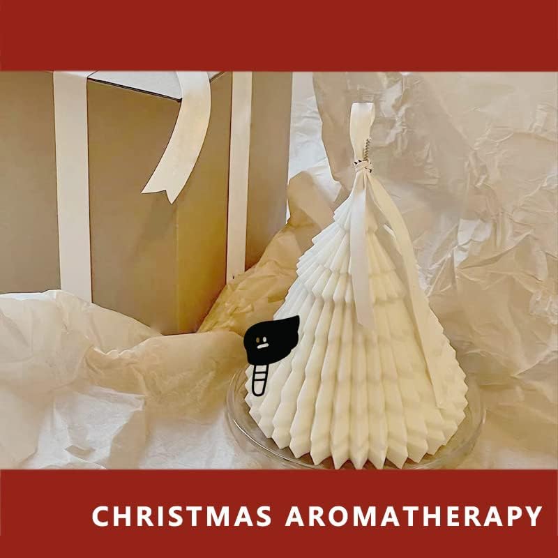 Miniatura 3 de Molde grande de vela de silicona para árbol de Navidad, molde en forma de cono en espiral 3D, árbol de Navidad plegable para hacer velas, moldes