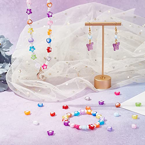 NBEADS 400 pz Cuore e Stelle Acriliche Perline