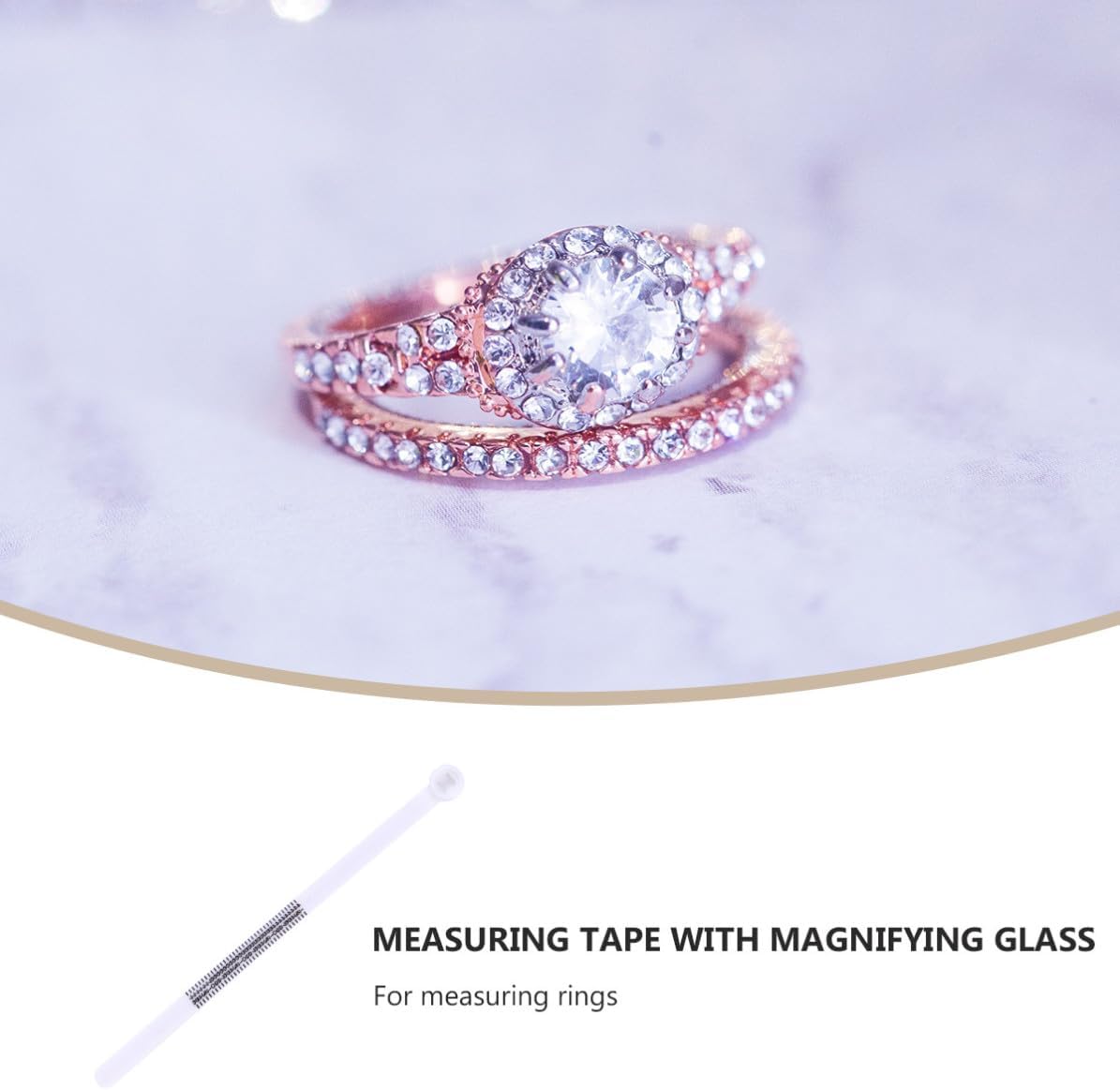 Plastic Finger Ring Sizer Gauge for Wedding and Party Jewelry Measurements