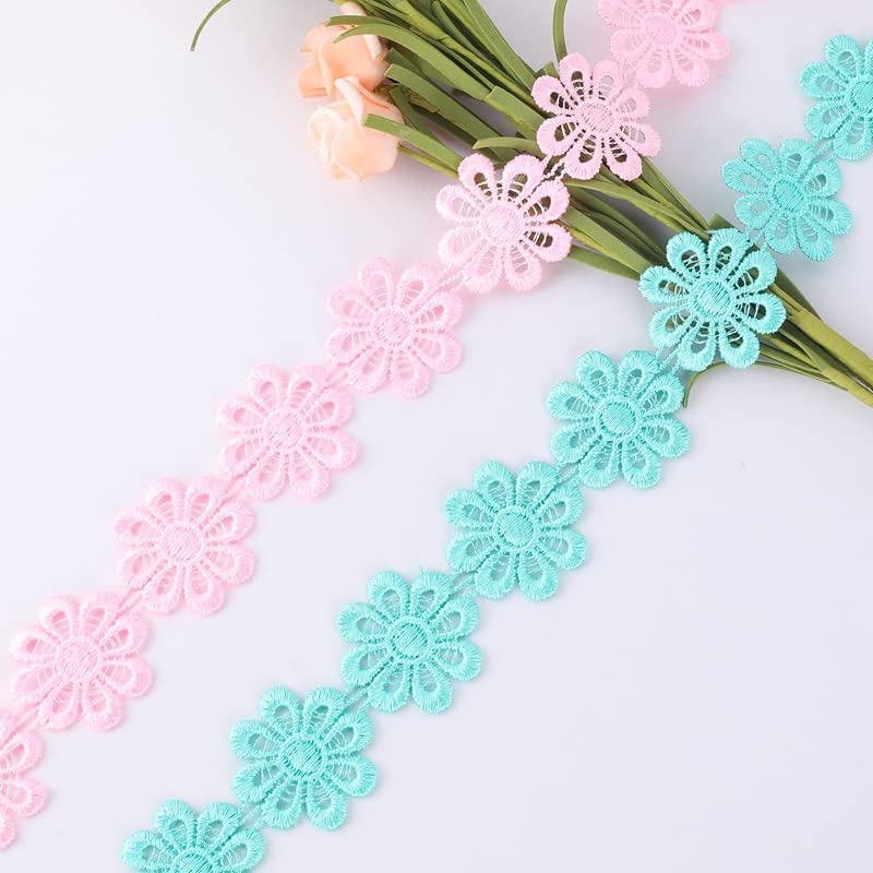 2/5/10Yards 35mm Fleur Motif Évider Artisanat Vêtement Décoratif À