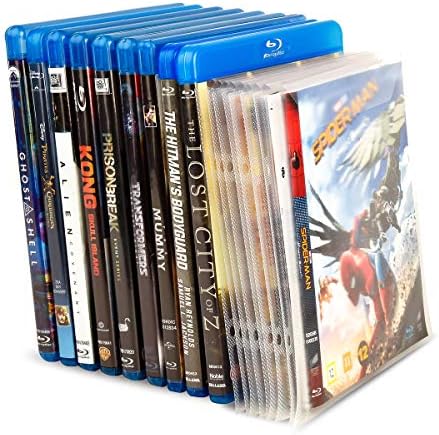 3L Blu Ray Sleeves - BluRay Protective Sleeves with Binder Holes - Cover & Disc Holder for Storage - 50 Pcs - 10286