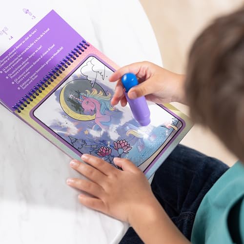 Image of Melissa & Doug Water Wow! Reusable Water-Reveal Coloring Activity Pad Travel Toy - Unicorn - FSC Certified