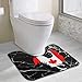 Produktbild Hoklcvd Rooster with Canada Flag U-Shaped Toilet Floor Rug Non-Slip Toilet Carpets Shower Mat