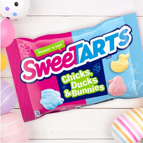 Sweetarts Chicks, Ducks & Bunnies | Easter Candy For Egg Hunt, Full Size Candy For Easter Basket | Classic Sweetarts Candy Flavors In Animal Shapes | 12 Ounce (Pack Of 6) #TOP2