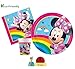 Imagen de Kit Vajilla de Fiesta Disney Minnie Rainbow para 8 personas  de papel FSC compostable eco-friendly