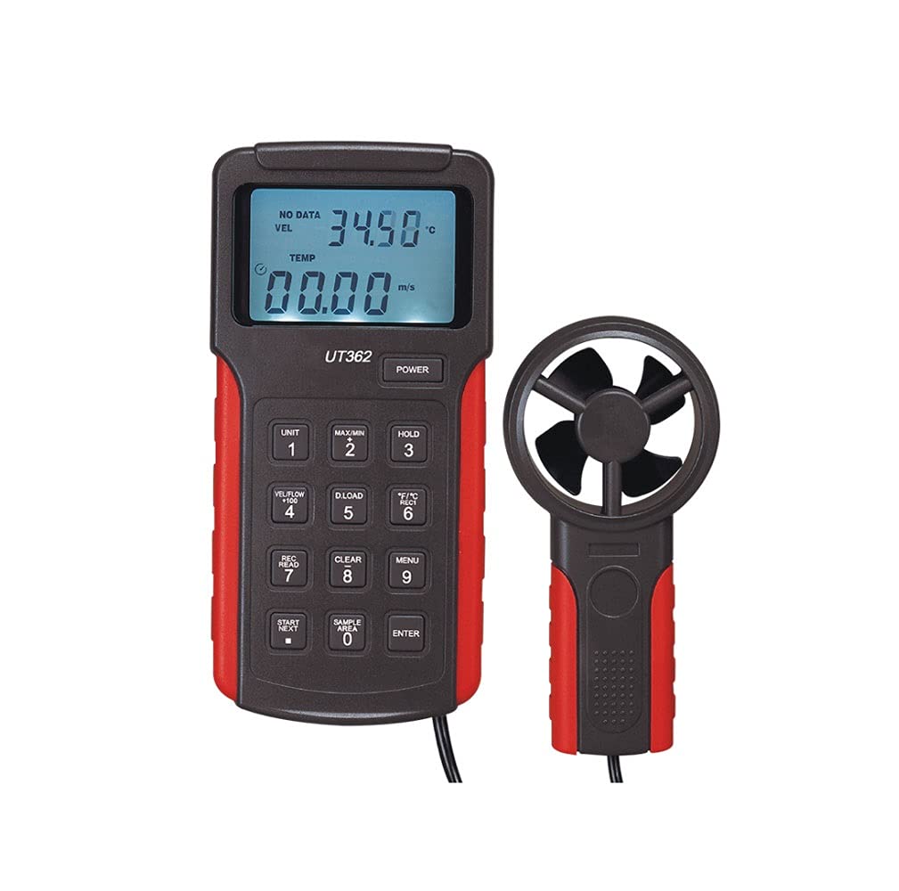 Anemómetro Digital LCD LCD LCD Flujo de Aire Windmeter Termómetro Medidor de calibrador de Viento