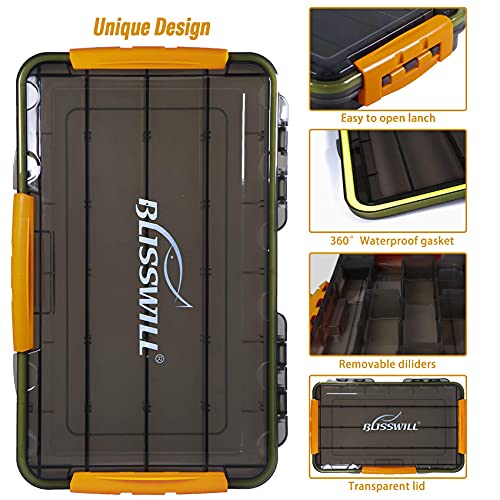 Blisswill Fishing Tackle Backpack With Two 3700 Fishing Tackle Boxes #TOP2