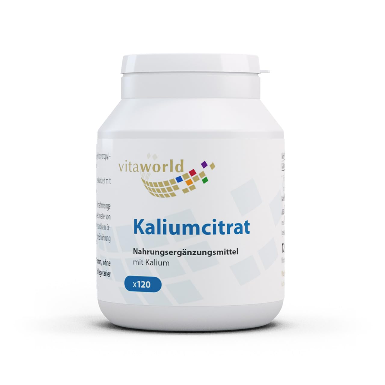 3er Pack Vita World Kaliumcitrat 605mg Tagesdosis 3 x 120 Kapseln Vegan Apotheker-Herstellung Kalium Citrat
