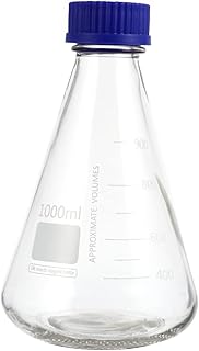 PLAFOPE 1pieza Frasco De Vidrio Tapa Azul Para Experimentos De Laboratorio Diseño Estable y De Usar