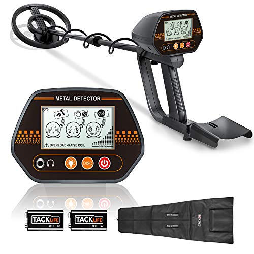 Metal Detector, 3 Modes Adjustable Detectors (24'-45') with Larger Back-lit LCD Display, 3 Audio Tone & DISC Mode - Carrying Bag and Batteries Included, Easy to Operate for Adults and Kids