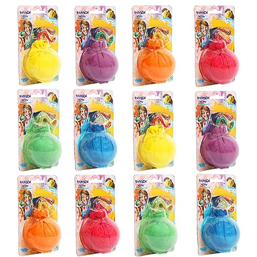 ARELUX Color Powder Balls-12 Packs Holi Powder Colors Chalk Balls,200+