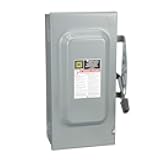 Square D by Schneider Electric Square D - D323N General Duty Safety Switch, Fusible, 100-Amp, 240V, 3-Pole, Indoor, W/Neutral