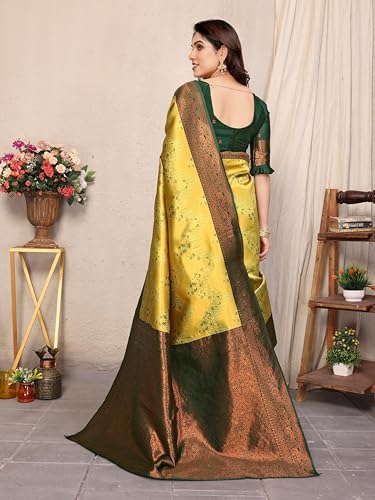 Image of Avantika Fashion Women's Kanjivaram Style Soft Silk Banarasi Sarees With Blouse Piece For Women