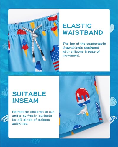 Image of SURF CUZ Boys Swim Trunks Toddler Swim Shorts UPF 50+ Bathing Suit for Boy Swimsuit Quick Dry Mesh Beach Boardshorts Swimwear