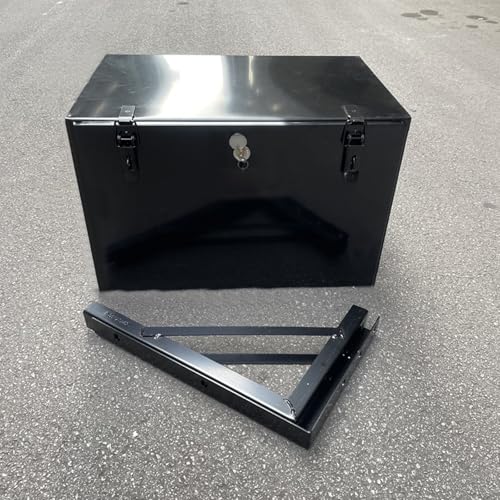 Boîte à Outils en Aluminium pour Semi-Remorque avec Poignée et Serrure - Coffre à Outils Robuste et Résistant Aux Intempéries pour Remorque à Plateau, Coffre à Outils pour Benne de Camion(60x45x47cm/2