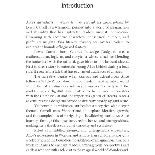 Image of Alice's Adventures in Wonderland | Unabridged (208 Pages) | Fiction Novel for Readers of All Ages by Lewis Carroll (Classic Novels)
