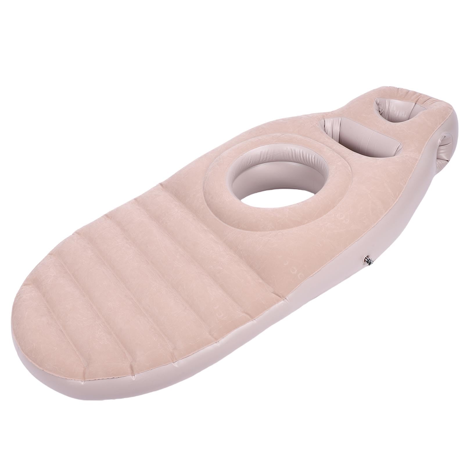 Hidyliu Almohada Inflable de Cuerpo Completo con Orificio para el Vientre, Cómoda Cama de Aire de PVC para Dormir, Soporte para Masaje, Relajación, 165x70cm (Gris)