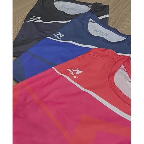 Asioka Camiseta Deportiva Berlin - 100% Poliéster Interlock, Ideal para Running, Fútbol y Deportes - Garantía Fabricante