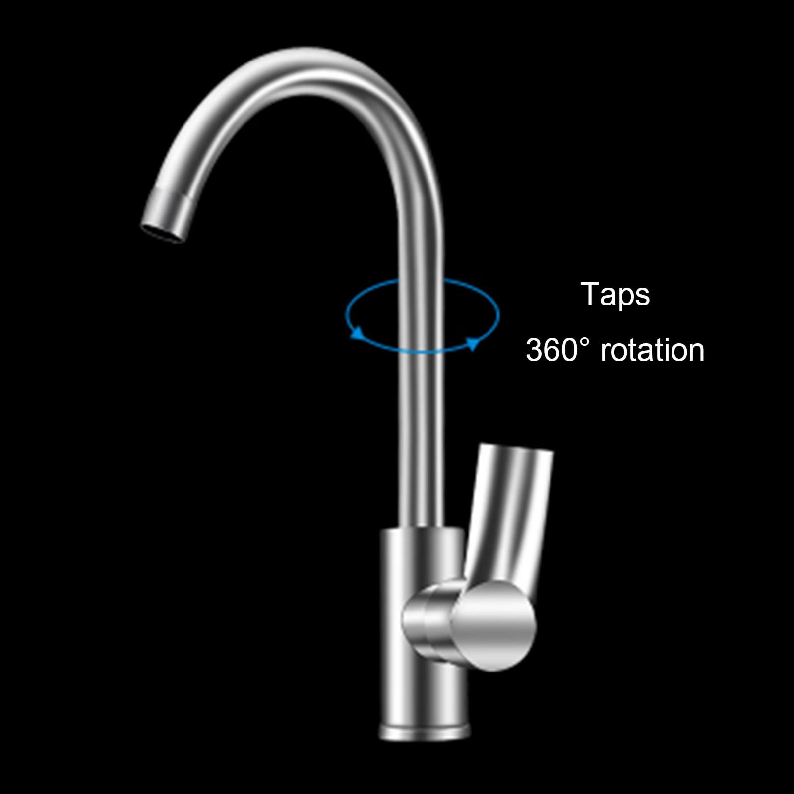 Fregadero de acero inoxidable multifuncional para cocina y jardín, portátil y con grifo - Ideal para camping (A,53×38cm)