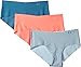 Under Armour Women's Pure Stretch Hipster 3 Pack Print, After Burn (877)/Static Blue, Large