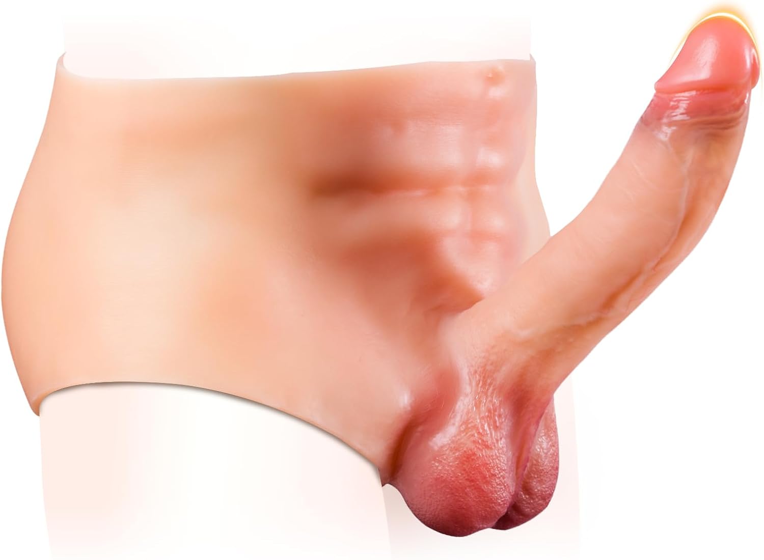Sex Toys with 7.3 inch Flexible Hard Dildo and Vivid Blood Vessels, Wearable Strap-on Dildo Harness for Men Women Lesbian Homosexual, Realistic Female Adult Anal Toys, Flesh Style, One Size