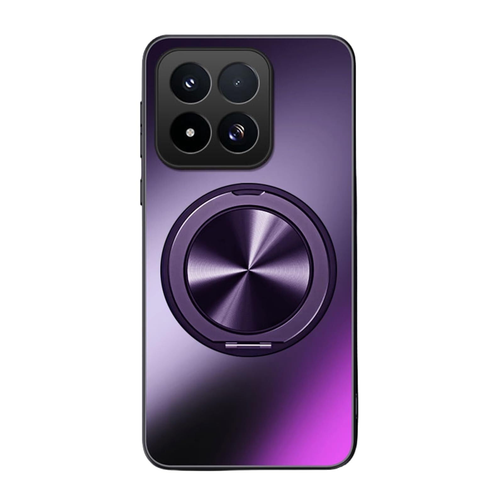 Custodia Per Xiaomi 17Max, Copertura Del Cavalletto Ad Anello Rotante | Protezione Della Lente Guscio Antiscivolo Antiscivolo Custodia(Purple)