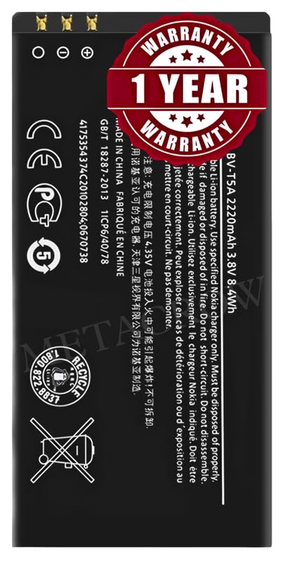 Image of Original BV-T5A Battery Compatible with Microsoft Lumia 730 | Lumia 735 | Lumia 738 - (2200mAh) - 1 Year Warranty BC46