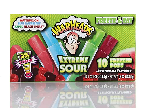 Ice Pops Freezer Bar Variety Pack | 1 Box Each Of Jolly Rancher, Warheads, Sonic, Sunkist And Skittles Popsicles | Bundle With Ballard Cold Treats Recipe Card #TOP4